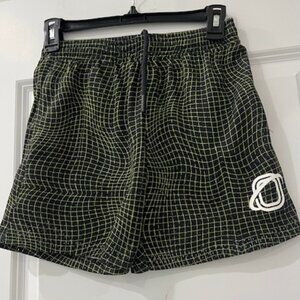 Overtime Youth Size Large Basketball Shorts - Black and Yellow